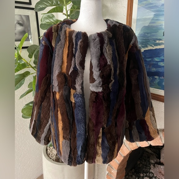 NWT LOVE TOKEN RABBIT FUR JACKET❤️ - Picture 1 of 8